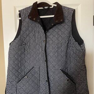 Lands End Barn Vest Quilted Plaid Size 2X 20-22W